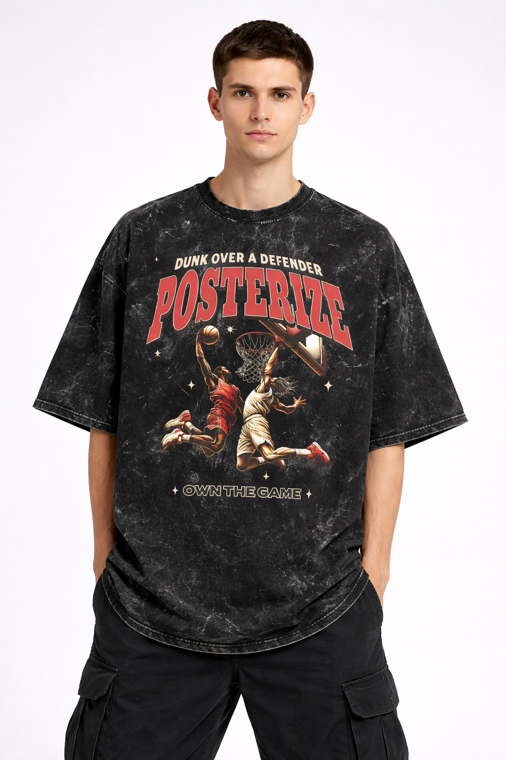 Posterize Acid Washed Oversized Tee