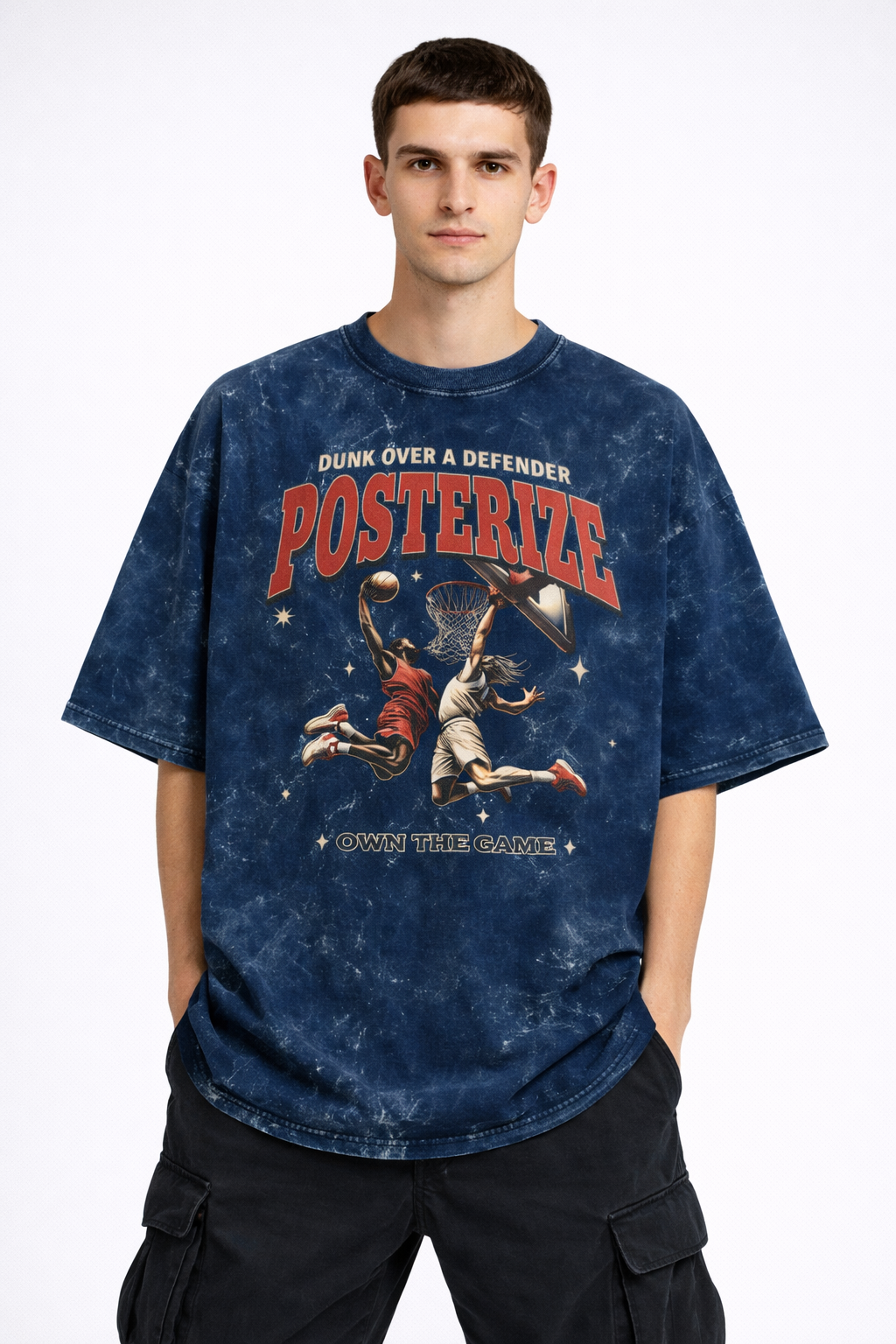 Posterize Acid Washed Oversized Tee