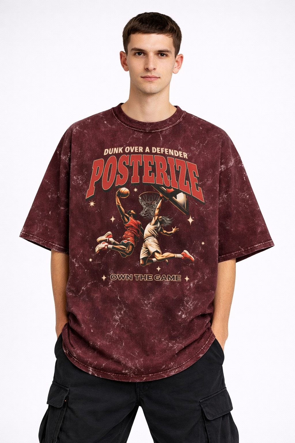Posterize Acid Washed Oversized Tee